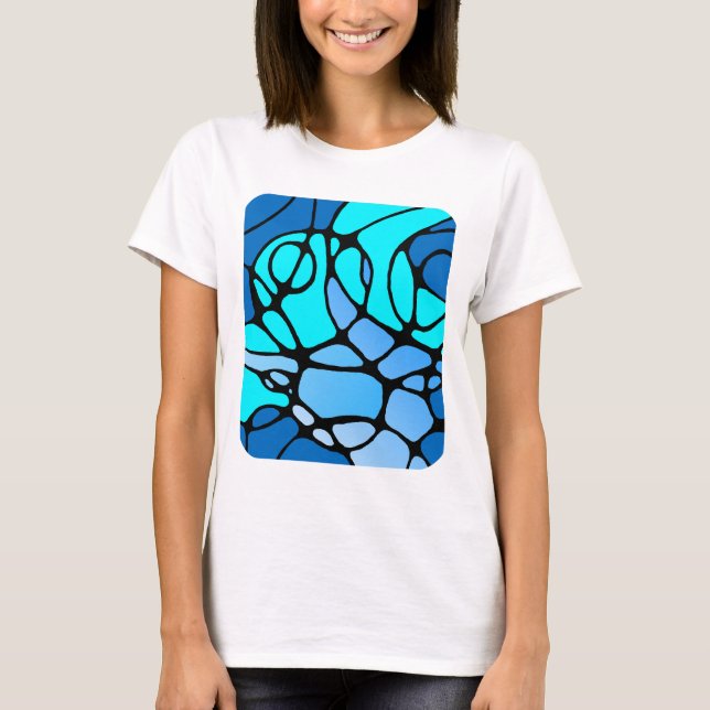 Camiseta Neurografik blau modernes abstraktes Design (Frente)