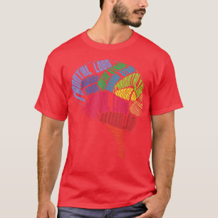 Camiseta Neurologia Anatomia do Cérebro Humano Neurologista