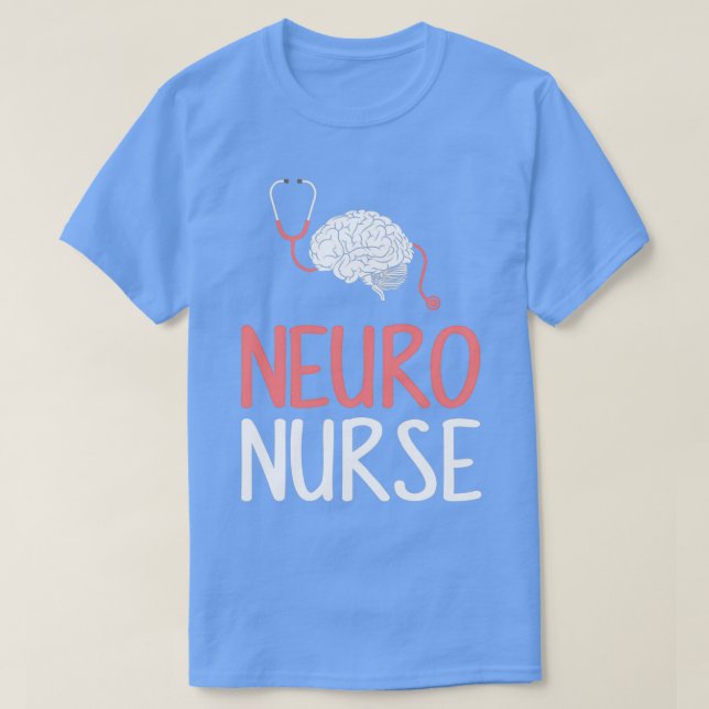 Camiseta Neurologia Enfermeira Neurociência cerebral (Frente do Design)