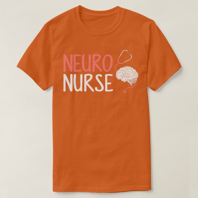 Camiseta Neurologia Enfermeira neurociência cerebral 4 (Frente do Design)
