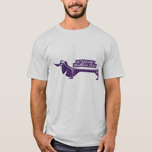 Camiseta Neurologia veterinária (Dachshund) (Frente)