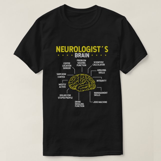 Camiseta Neurologista Cérebro Neurologia Ciência Neurociênc (Frente do Design)