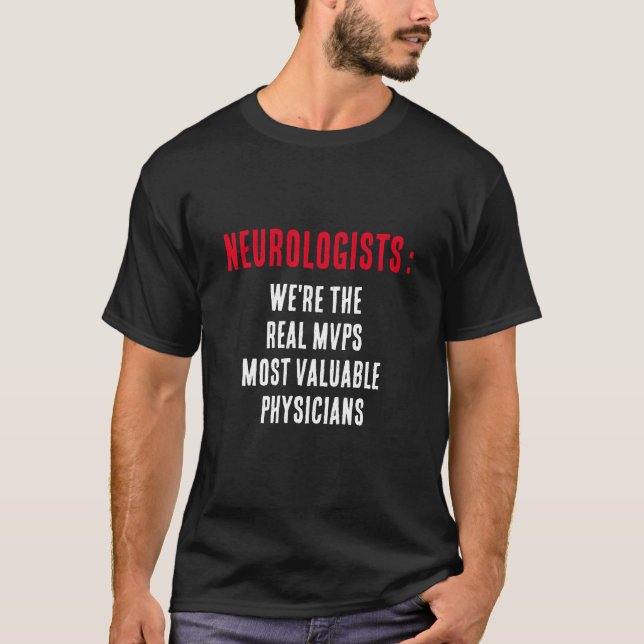 Camiseta Neurologistas: Somos os verdadeiros MVPs — Ph mais (Frente)