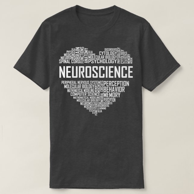 Camiseta Neuroscience Heart (Frente do Design)