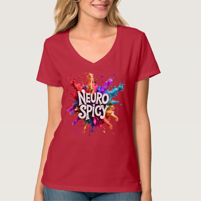 Camiseta NEUROSPICY neurodiversity autism adhd dyslexia (Frente)