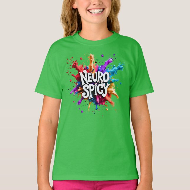Camiseta NEUROSPICY neurodiversity autism adhd dyslexia (Frente)