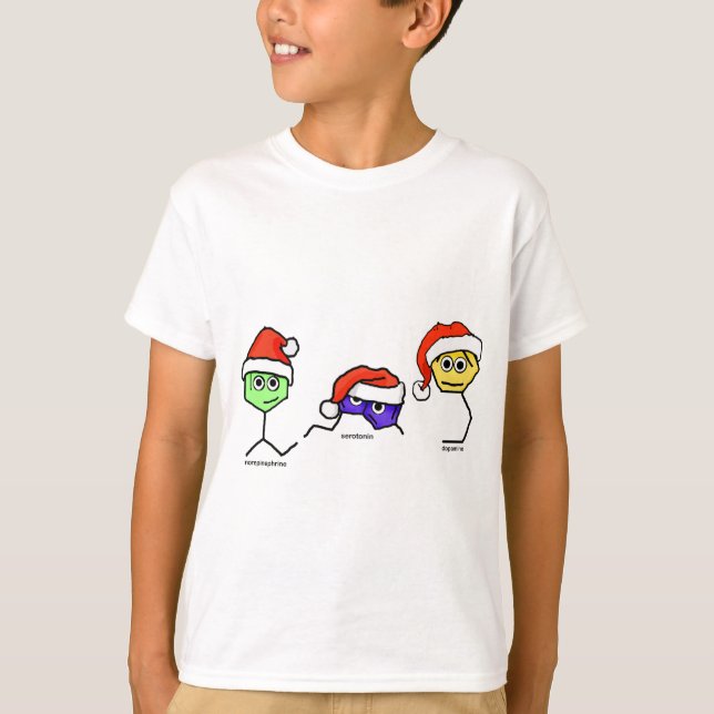 Camiseta Neurotransmissores em Santa Hats (Frente)