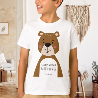 Camiseta Neutral Bear Baby Shower Keepsake Outfit