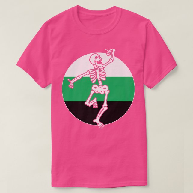 Camiseta Neutrois Gay Skeleton Seual Identity Nonbinary  (Frente do Design)