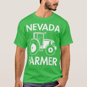 Camiseta Nevada Farmer Vintage Men Tractor Farm Local Food