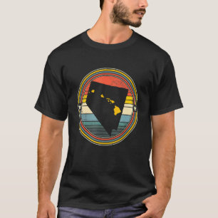 Camiseta Nevada Hawaii Roots Origine State Map Retro