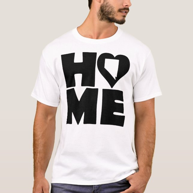 Camiseta Nevada Home Heart State Tees (Frente)