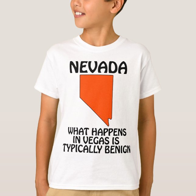 Camiseta Nevada - O que acontece em Vegas é normalmente ben (Frente)