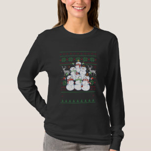 Camiseta Neve - Árvore de Natal de Snowman - Natal Feio