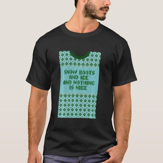 Camiseta Neve Botas E Gelo E Nada De Bom Natal R (Frente)