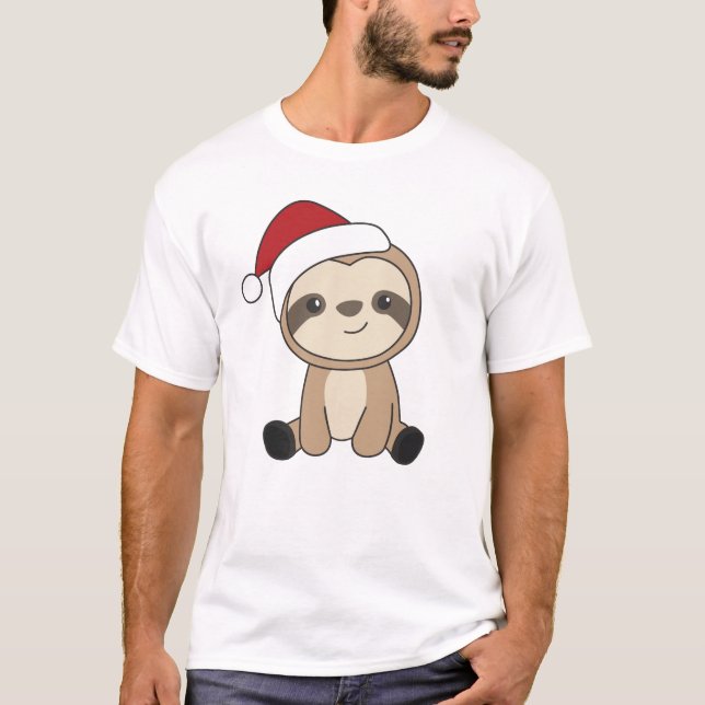 Camiseta Neve de Natal Lenta Animais de inverno (Frente)