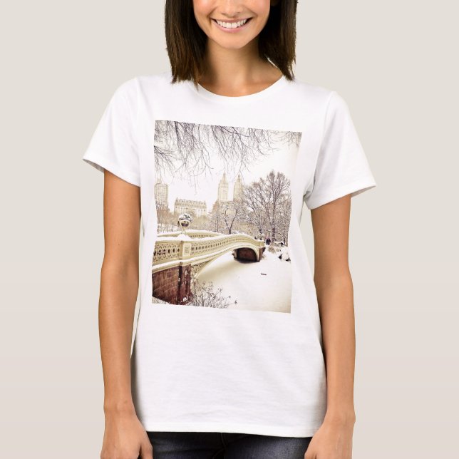 Camiseta Neve do Central Park - inverno New York (Frente)