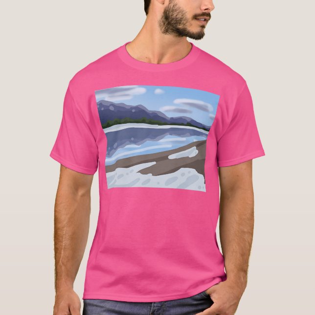 Camiseta Neve E Montanhas (Frente)