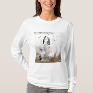 Camiseta Neve em torno do mar de Aral
