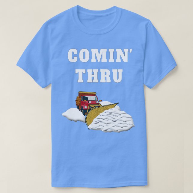 Camiseta Neve Esvaziando Neve Caminhão Limpando Neve Engraç (Frente do Design)