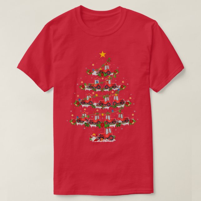 Camiseta Neve Flor Árvore Natal Luzes Papais noeis Neve Flo (Frente do Design)