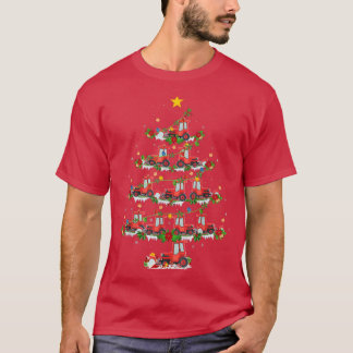 Camiseta Neve Flor Árvore Natal Luzes Papais noeis Neve Flo