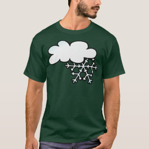 Camiseta Neve Fora do Floco de Neve da Nuvem de inverno