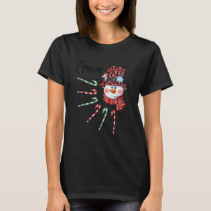 Camiseta Neve Gram Candy Cane Xadrez Vermelha Natal