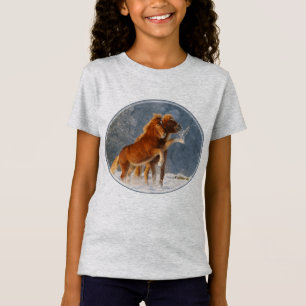 Camiseta Neve islandêsa do jogo do potro dos cavalos