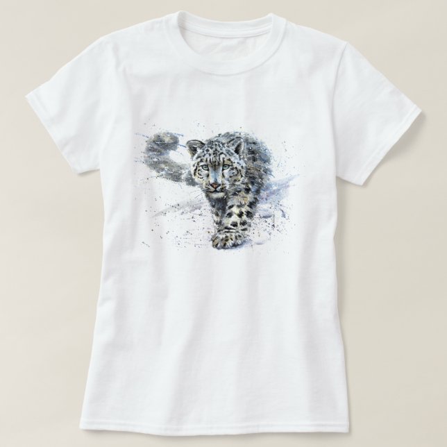 Camiseta Neve Leopardo Watercolor (Frente do Design)