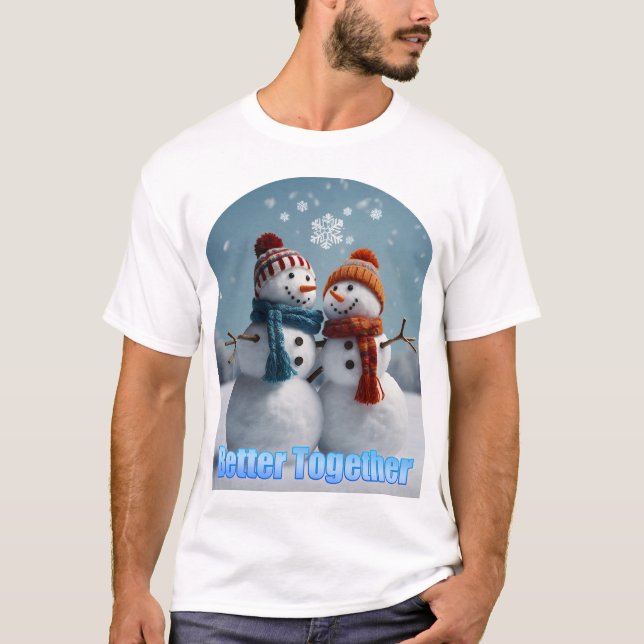 Camiseta Neve Melhor Junta: Chilly but Charming (Frente)