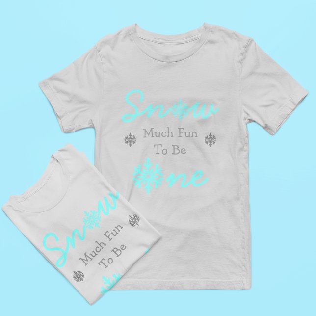 Camiseta Neve Muito Divertida Para Ser Um primeiro aniversa (Criador carregado)