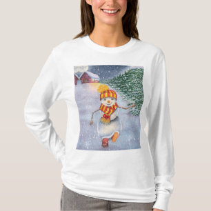 Camiseta Neve natalina andando