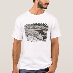 Camiseta Neve no Jardim Japonês de Portland,