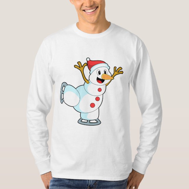 Camiseta Neve no patinagem de gelo com skates de gelo.PNG (Frente)