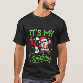 Camiseta Neve Papai Noel se abraçando Juntos É minha 30