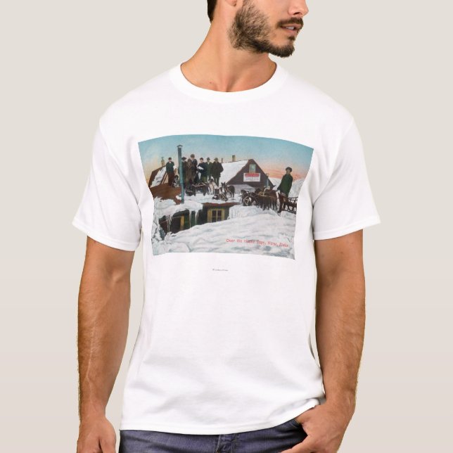 Camiseta Neve sobre a casa TopsNome, AK (Frente)