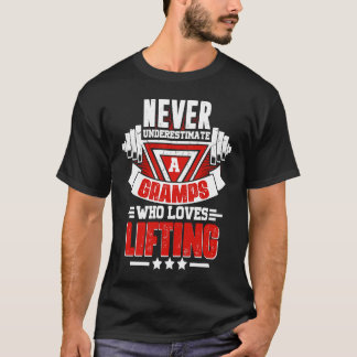 Camiseta Never Underestimate Gramps Gym Workout Fitness Wei