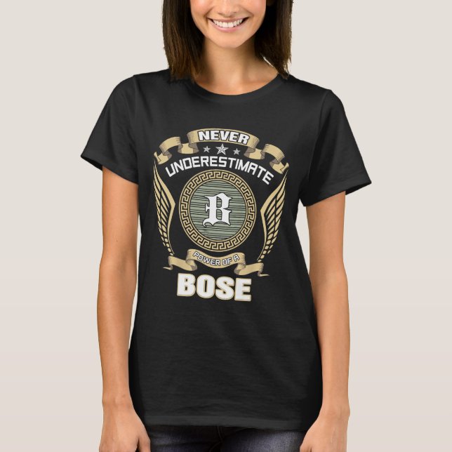 CAMISETA NEVER_UNDERESTIMATE_POWER_OF_A_BOSE (Frente)