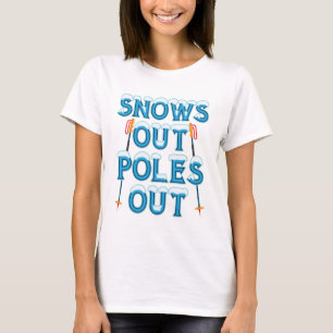 Camiseta Neves Sai Polonês Para Fora do Esquiador Legal