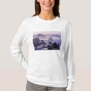 Camiseta Névoa da manhã ao longo da costa do Oregon perto d