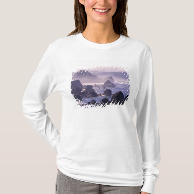 Camiseta Névoa da manhã ao longo da costa do Oregon perto d (Frente)
