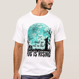Camiseta Névoa de Halloween Está Subindo Bruxa Abóbora Cami