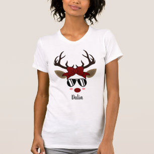 Camiseta Névoa natalícia óculos escuros e arco
