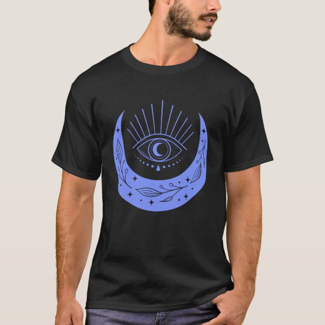 Camiseta New Age Third Eye Moon Witchy Yoga Witch Lig (Frente)
