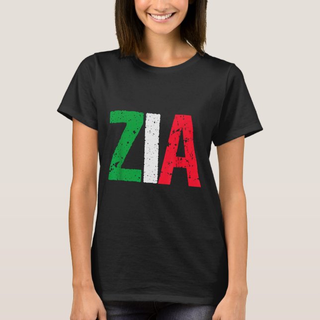 Camiseta New Aunt Italian Zia Italian American Aunt Gift  (Frente)