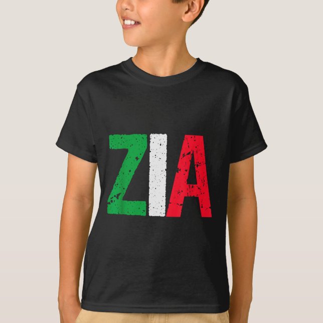 Camiseta New Aunt Italian Zia Italian American Aunt Gift  (Frente)