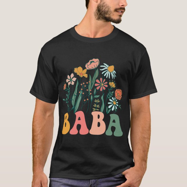 Camiseta New Baba Wildflower First Birthday &amp; Baby Show (Frente)
