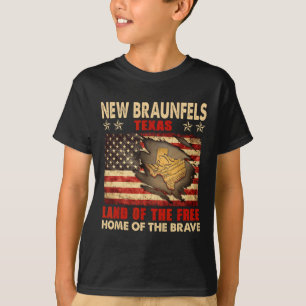 Camiseta New Braunfels Texas Usa Flag 4 De Julho