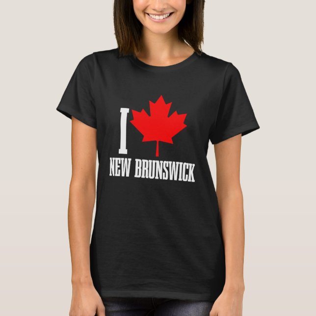 Camiseta New Brunswick Canada Maple Leaf Canadian Flag Prid (Frente)